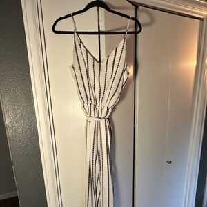 Striped White Jumpsuit